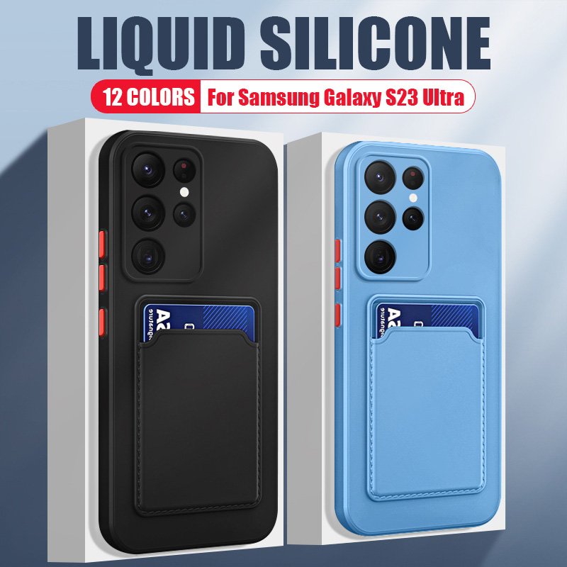 Luxury Card Holder Back Wallet Case For Samsung Galaxy S23 S22 S21 Ultra S20 FE Plus A12 A14 A34 A72 A52 A53 A54 5G Cover Coque