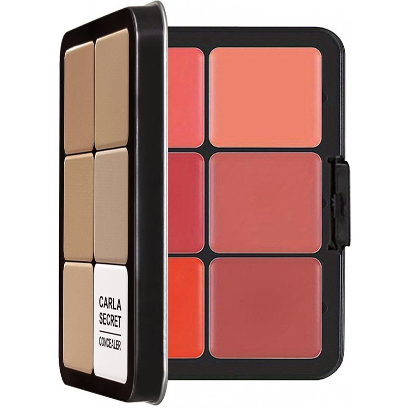 hot selling 12 color iron box concealer blush cream matte highlight contour makeup all in one tray