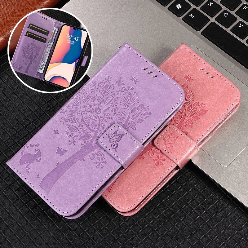 iPhone 14 Pro Embossed Cat Wallet Case for iPhone 14 13 12 11 Pro Max XR XS MAX 6 7 8 Plus Card Slots PU Leather Flip Co