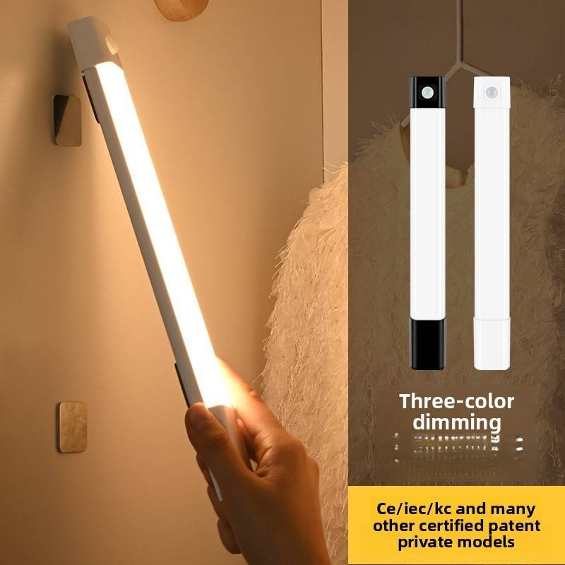 Smart Motion Sensor LED Strip Light – Wireless Magnetic & Self-Adhesive, Rechargeable For Cabinets, Wardrobes, Closets (Adjustable Brightness)