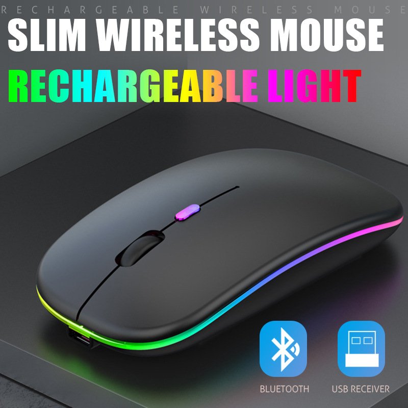 Tablet Bluetooth Wireless Mouse Charging Luminous 2.4G USB Wireless Mouse Portable Mouse