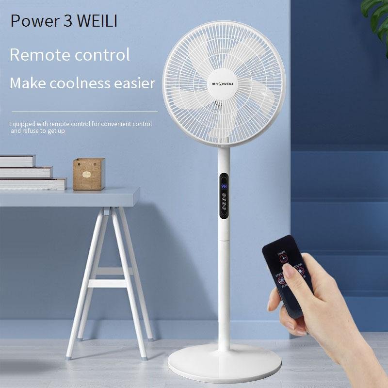 Powerful Floor Standing Fan With Remote Control - Quiet Oscillating Fan For Home & Rental (Adjustable Speed & Timer Function)