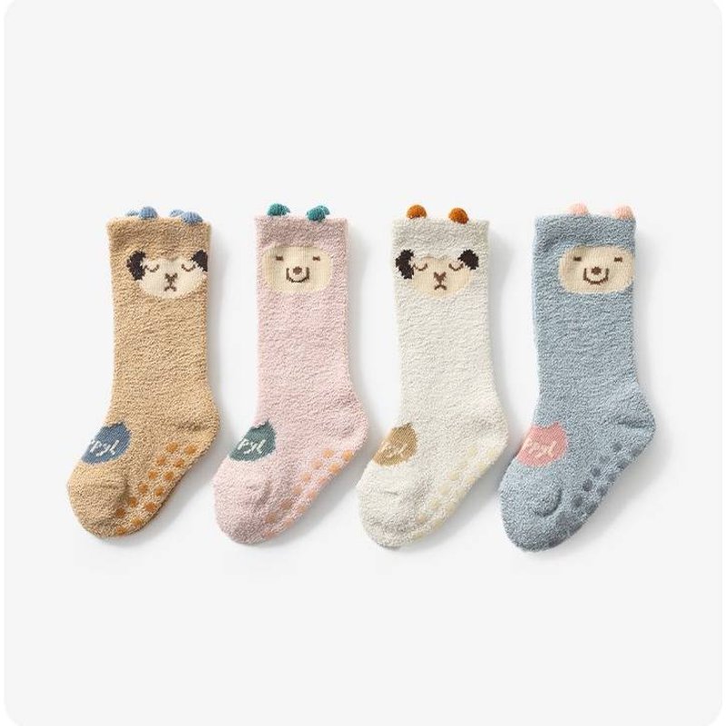 Kids'socks Children's Socks Winter New Imitation Mink Hair Girl's Socks Newborn Warm Baby Socks Mid-tube Socks