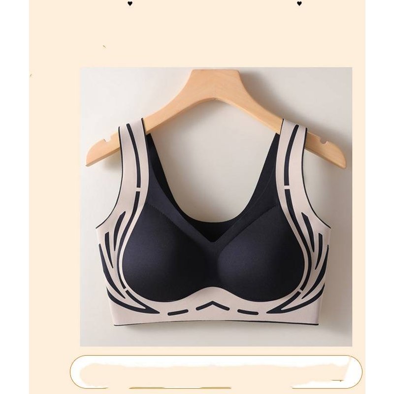 Underwear Seamless U Shaped Back Anti Gravity Soft Support Bra Gathered Fixed Cup Buckleless Sports Vest Anti Sagging Underwear