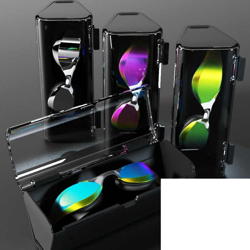 Hd waterproof and anti-fog adult training racing swimming glasses professional comfortable electroplating goggles