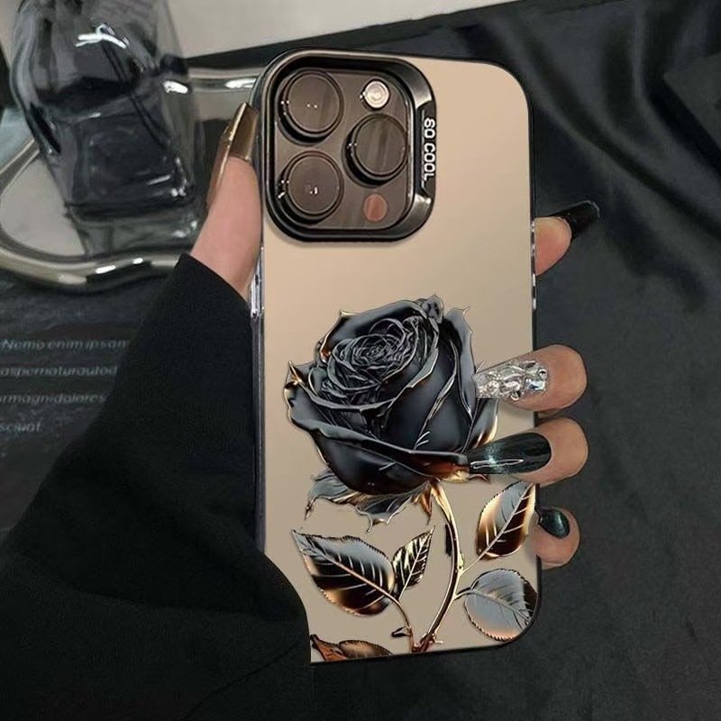 Black Gold Rose Compatible With Iphone 15 Max Phone Case IPhone 16 Flower 14 Pro Premium 17 New Model