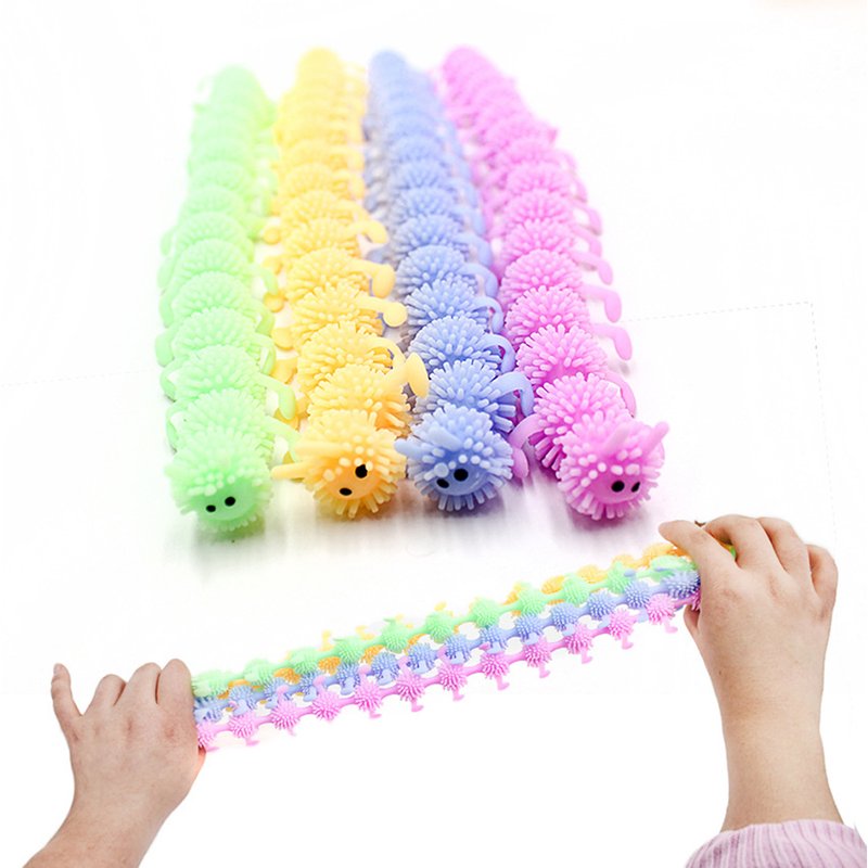 Cartoon Caterpillars Kid Adult Stretch Elastic Stress Relief Decompression Toy