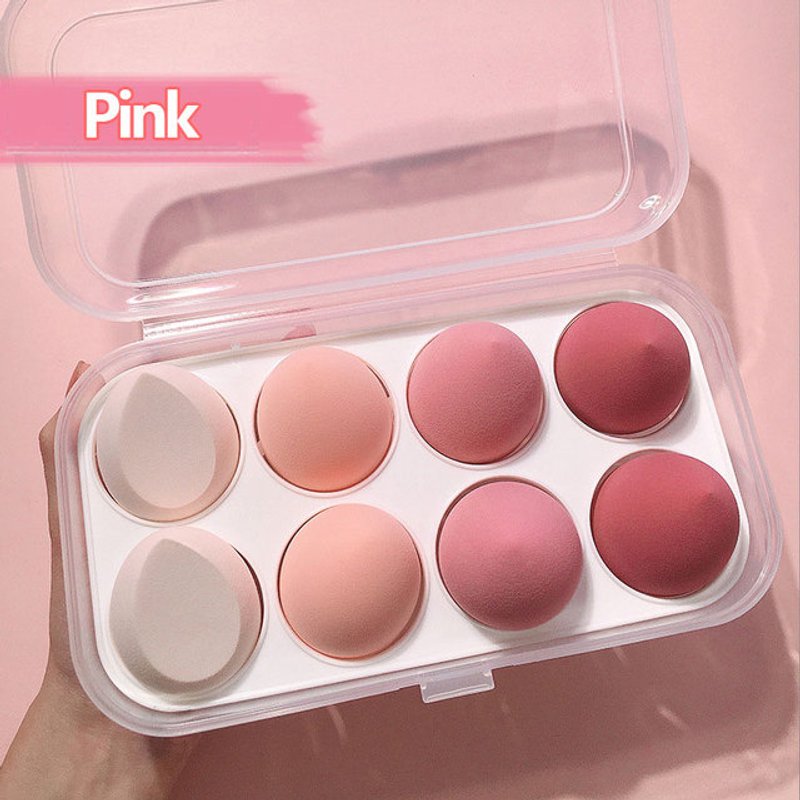 8 PCS Beauty Blender Women Cosmetic Puff Sponge Powder Foundation Makeup Tool Set