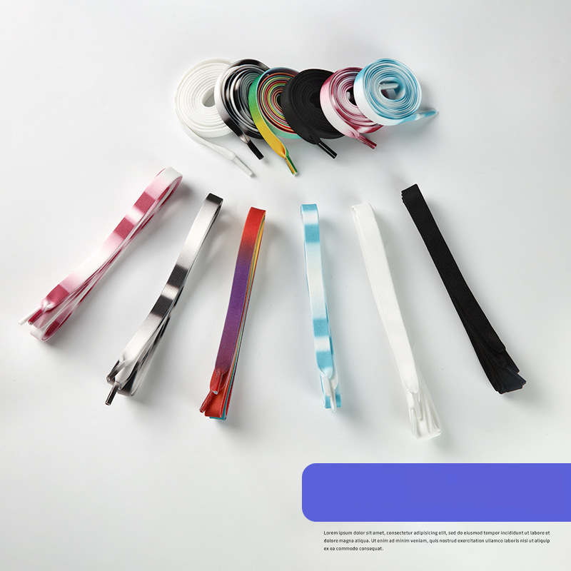 Shoe Accessories polyester creative flat shoelaces suitable for sneakers, canvas shoes,men's sports shoes