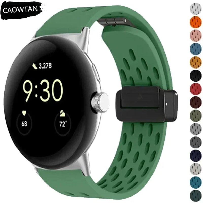 Magnetic Strap Google 2 Band Soft Smartwatch Sport Silicone Bracelet Correa for Pixel Watch
