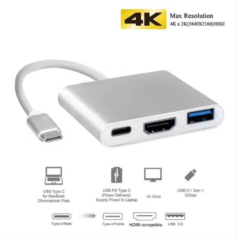 ★Fast-Delivery★ Thunderbolt 3 adaptateur USB Type C Hub HDMI-compatible 4K support Samsung Dex mode USB-C Dock avec PD pour MacBook Pro/Air 2021