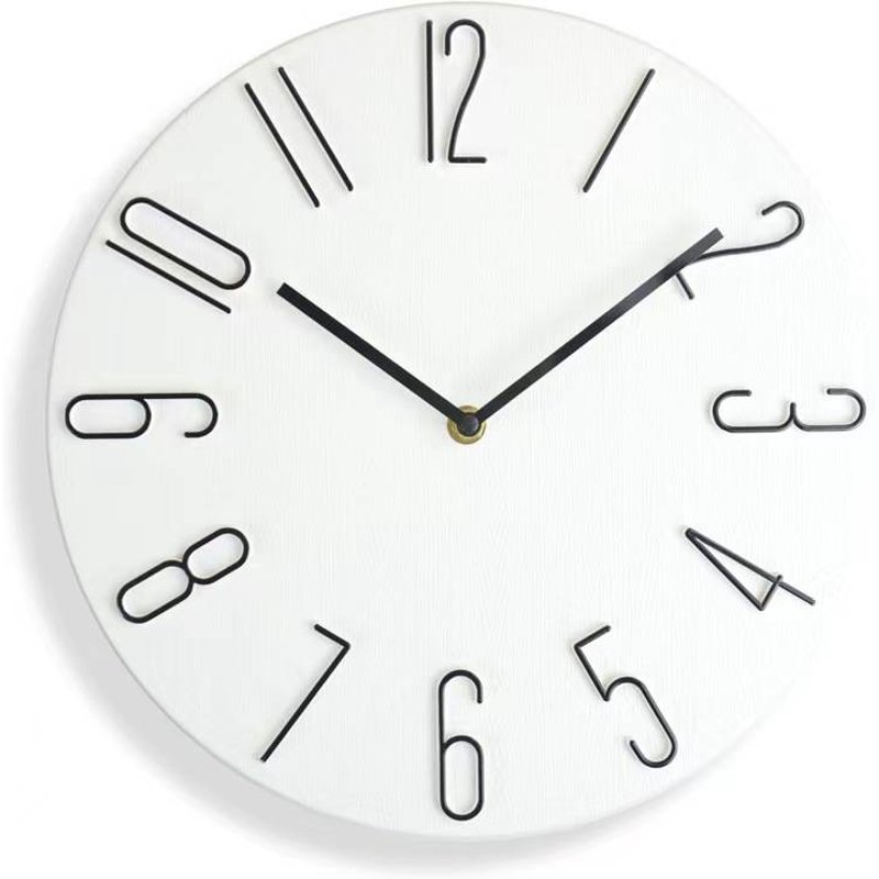 12 inch wall clock European creative wall watcha clock hanging wall living room household mute clock personalized modern simple