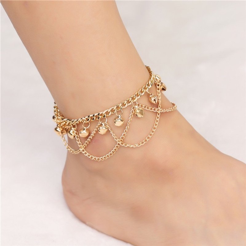 Footwear Personalized Fashion Bohemian Wave Tassel Bell Women's Ankle