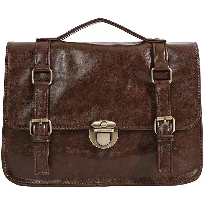 Handmade World Vintage Handmade Leather Messenger Bag For Laptop Computer Men Brown Leather Office Work Briefcase Satchel