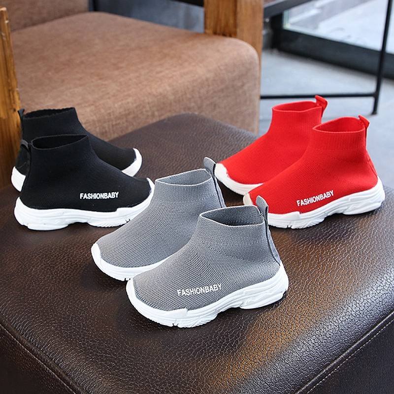 Kids Socks Shoes Children Sneakers Breathable Mesh Sports Shoes For Boys Girls School Casual Shoes X0025
