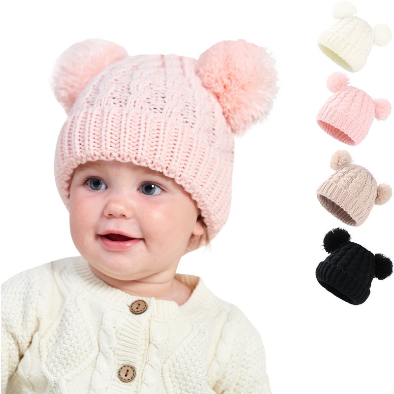 Baby clothing solid color twist acrylic yarn double ball children's hat