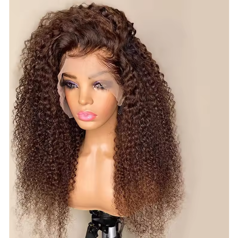 13X4 Lace Front Human Hair Wigs Pre Plucked Virgin Brazilian Hair Glueless Curly Wigs 180% Density for Woman