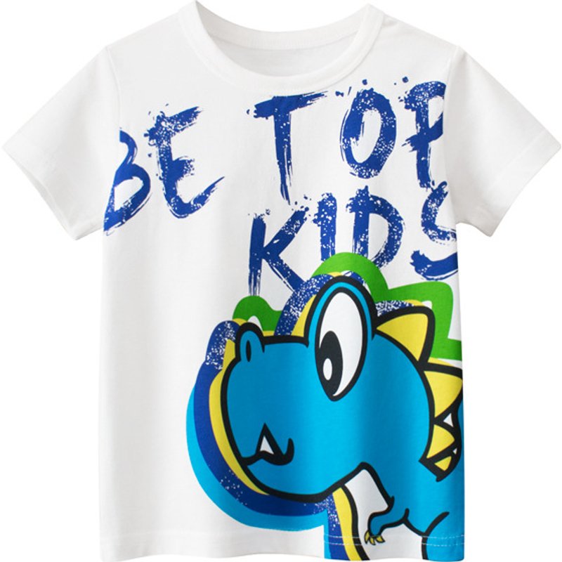 Toddler Boys Clothing Short Sleeved T Shirt Summer Boys Clothes Cartoon Dinosaur