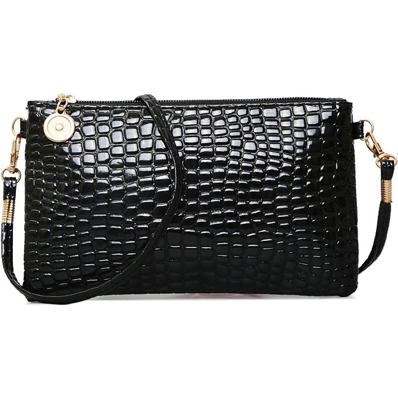 Patent leather bag 2015 tide shoulder bag women's Japan and South Korea coin bag crocodile messenger bag mobile phone coin purse