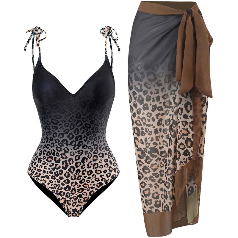 Women's Clothing Fashion Sexy New One Piece Swimsuit Women's Split Two Piece Chiffon Skirt Swimsuit Suit