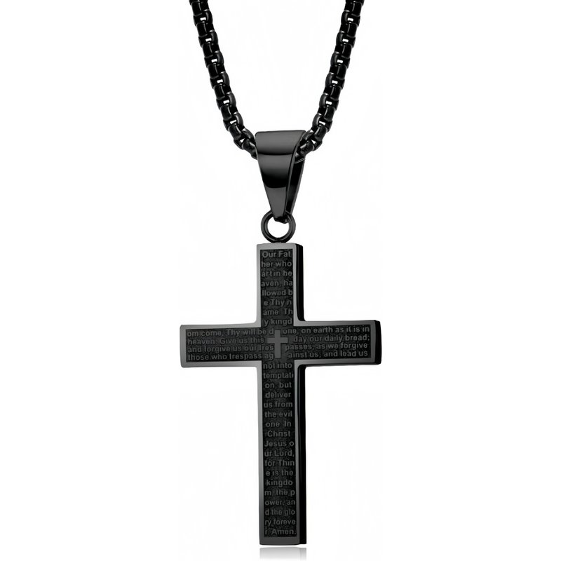 Hot Selling Stainless Steel Cross Necklace, Men's Non Fading Personalized Hip-Hop Jewelry, Women's Jewelry | Cross Faith Pendant Necklaces