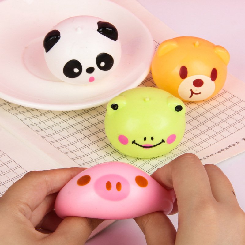 Decompression Panda Head Frog Head Cartoon Animal Pinching Joy Children's Creative Pressing Baozi Tuanzi Decompression