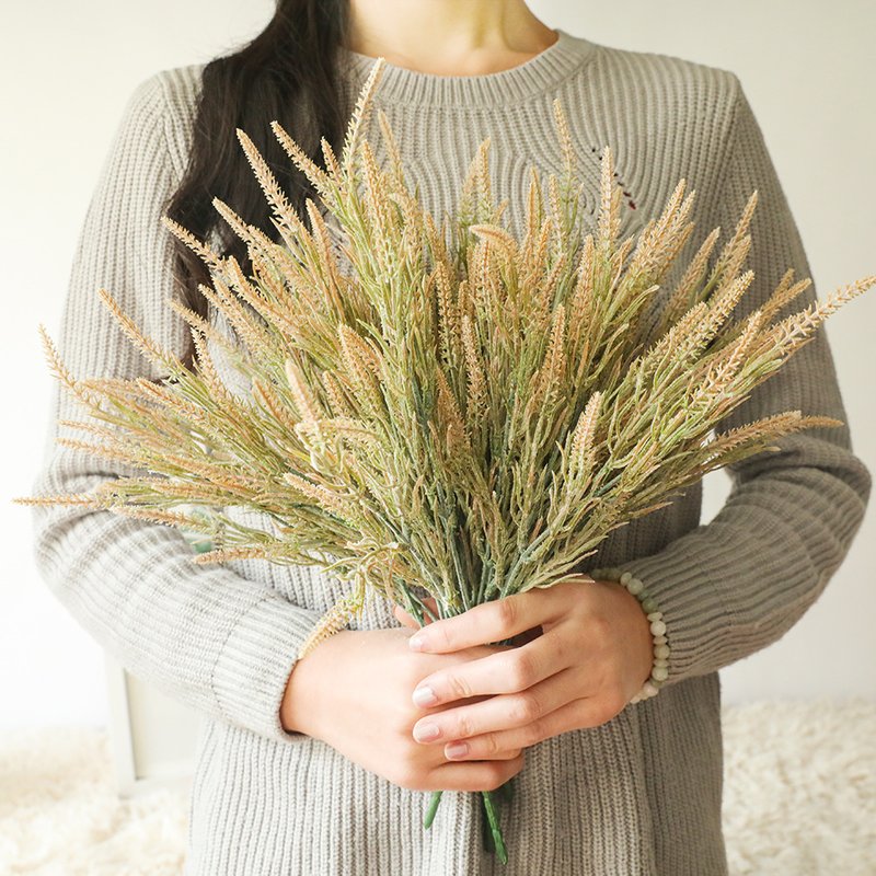 Decorative setaria artificial flower green plant wedding crafts