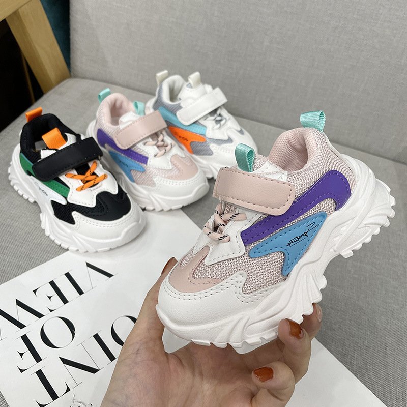 Kids Shoes 1-3 years old baby shoes spring and autumn girls sports shoes breathable mesh shoes boys new soft bottom children's shoes