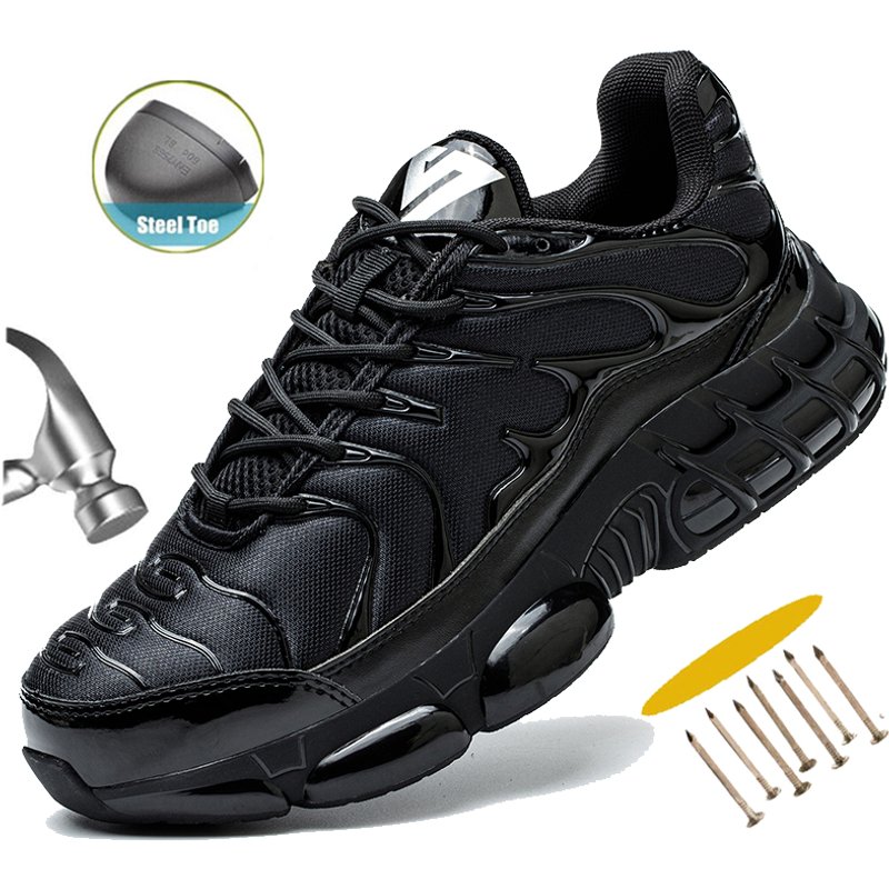 Safety For Men Breathable Construction Working Boots Non-slip Anti-smashing Indestructible Shoes Hiking Sneakers