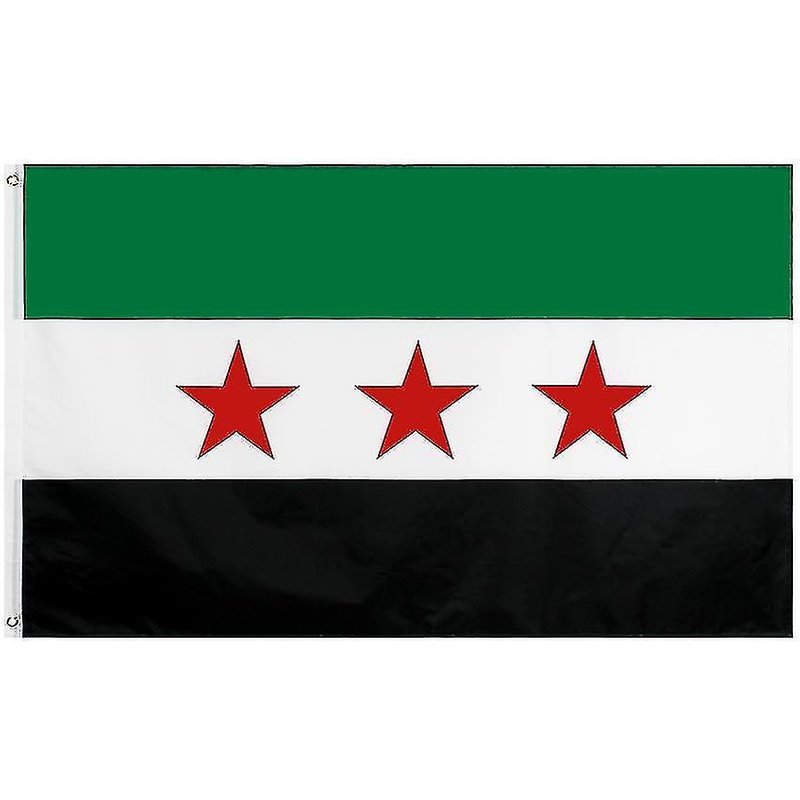 Hanging 90*150cm Syrian Arab Republic Three Red Star Syria Flag For Decoration-FCY