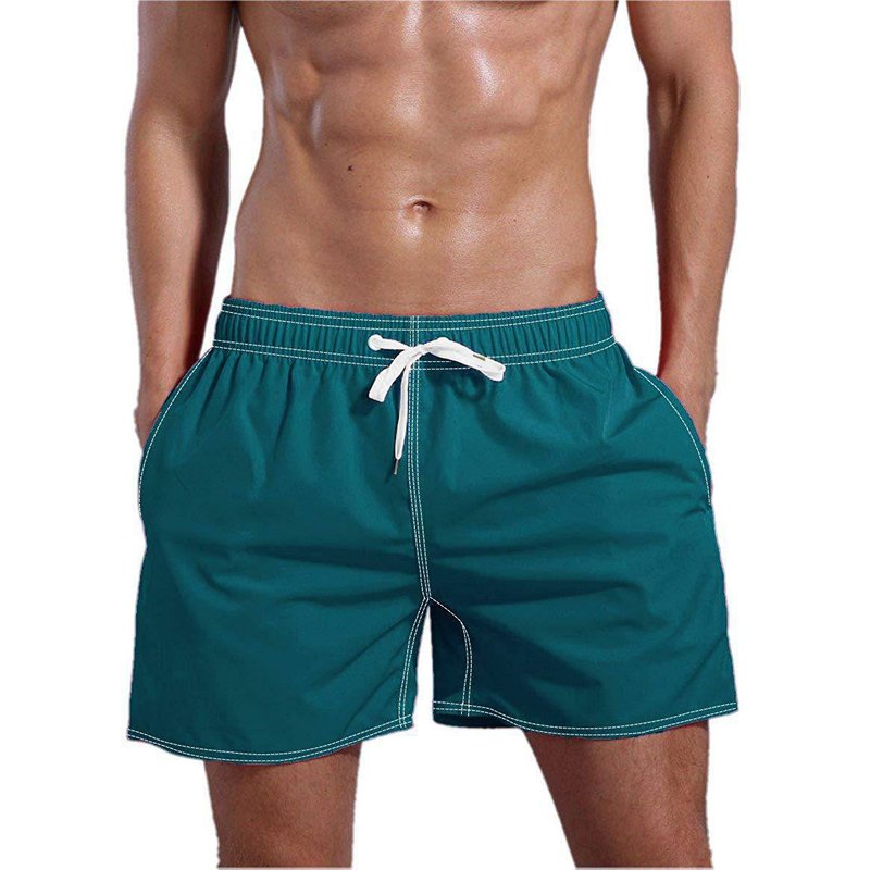 Men's Sports Leisure Solid Color Four-Quarter Shorts Breathable Lotus Leaf Style 3D Men's Beach Pants