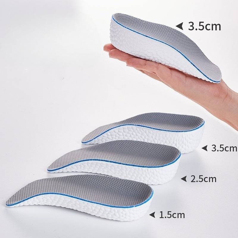 Seven point height invisible inner height increasing pads, half pad height increasing pads, arch support for sports shoes without tiring feet