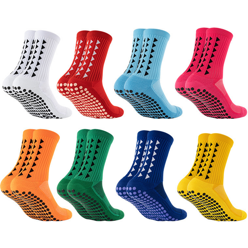 Football Socks Men's Mid Tube Sports Socks Running Socks Non Slip Silicone Thick Towel Bottom Wear Resistant Sweat Absorbent