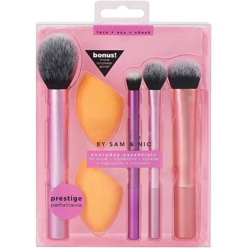 Makeup Brush Set Portable 4-piece set + Makeup egg