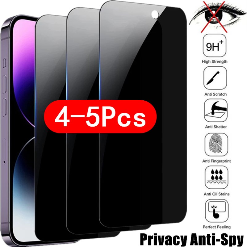 Privacy Screen Protectors For IPhone 17 16 15 14 13 Pro Max 15Plus 16E 13Mini 7 8 Plus 17Air Anti-spy Tempered Glass For IPhone 12 11 Pro XSMAX XR X