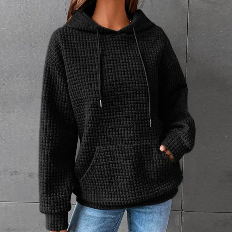 Women's Clothing round neck long-sleeved sweatshirt solid color top for women