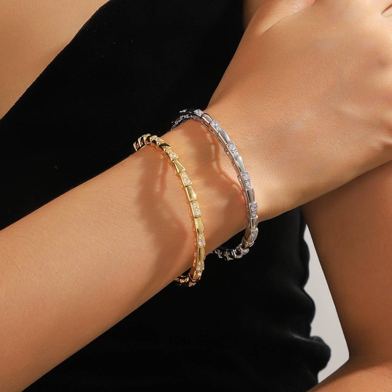 Hot Sale In The Middle East! Copper Plated Real Gold Bracelet, Niche Design, Fashionable And Versatile