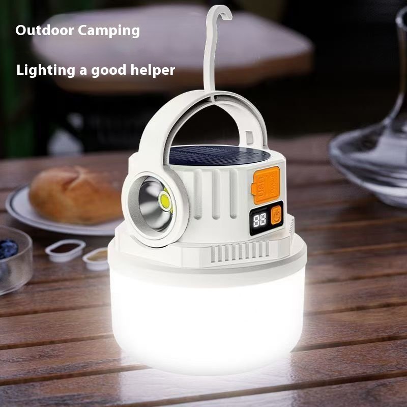 Solar Outdoor Long Battery Life Tent Home Emergency Light Camping Rechargeable Lighting Lamp For Stall