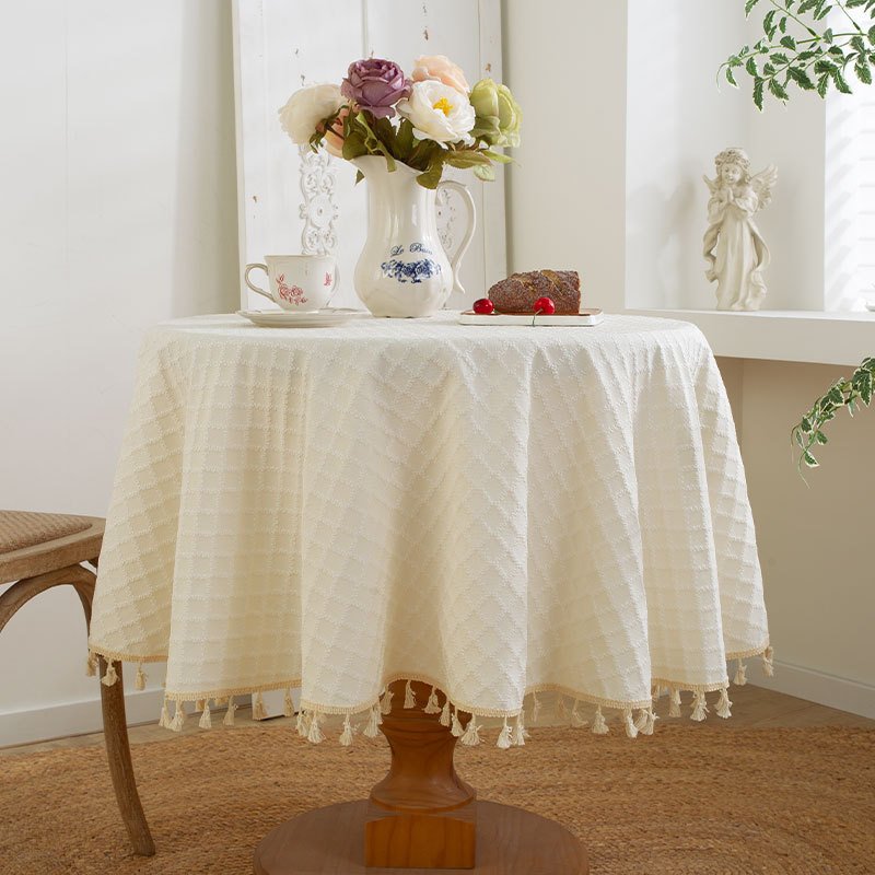 Le Xuanxiu Ins Cream Wind Tablecloth Three-dimensional Square High-end Dormitory Tablecloth Simple Photo Background Cloth