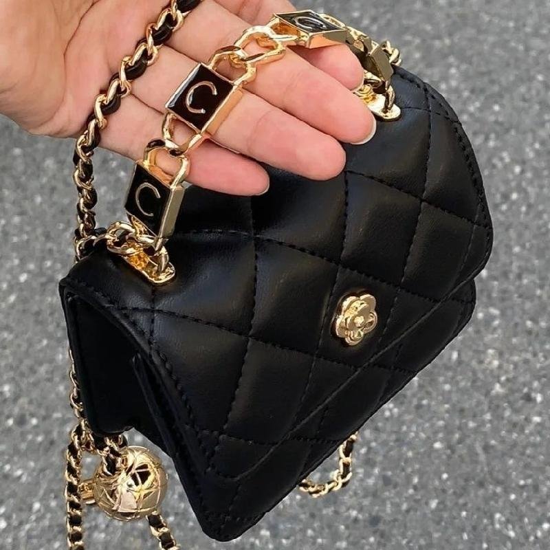 Love Mountain Camellia Small Fragrant Wind Lingge Mini Women's Summer High Sense Handheld Crossbody Bag