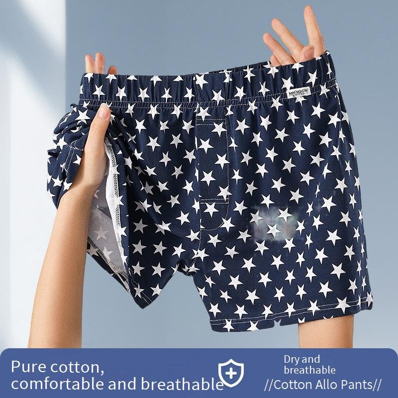 Men's Underwear Arrow Pants Men's Pure Cotton Underwear Loose Home Shorts Fat Guy Pajamas Pure Cotton Big Pants Men's Boxer Briefs