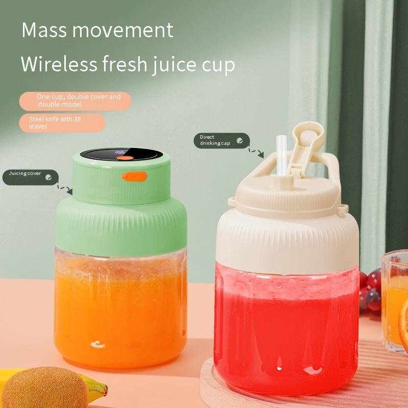 JLL1002 Portable Blender Cup, 150W 18000 RPM Personal Smoothie Maker With Stainless Steel Blade, USB Rechargeable Mini Juicer For Home, Dorm, Travel