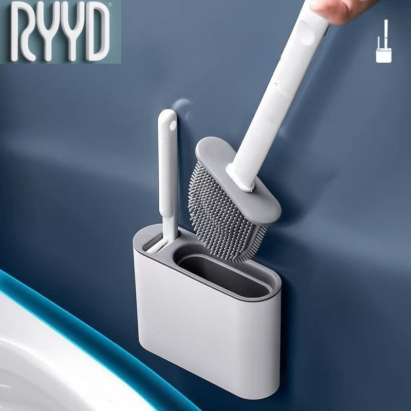 Silicone Pro No-Drill Toilet Brush - Multifunctional Cleaning Artifact With 360° Coverage