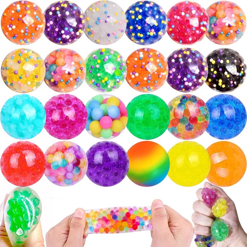 Foam Squishies Decompression Water Ball Squeezing Music Squeeze Venting Grape Ball Decompression Venting Ball Children's Toy