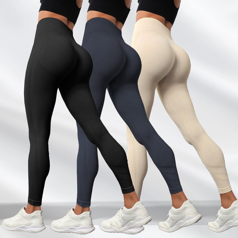 Women's Clothing High Waist Long Nude Yoga Pants Solid Color Breathable Running Sports Pants