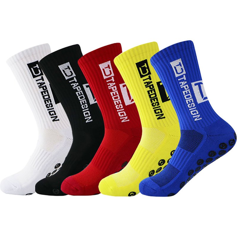 Football socks, sports socks, men's and women's mid-calf socks, towel bottom silicone non-slip breathable basketball socks