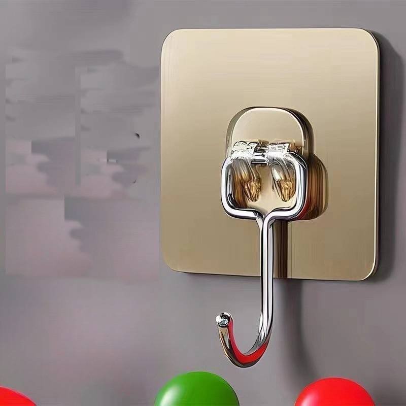 strong seamless transparent large hook kitchen bathroom hook creative non-perforated waterproof hook