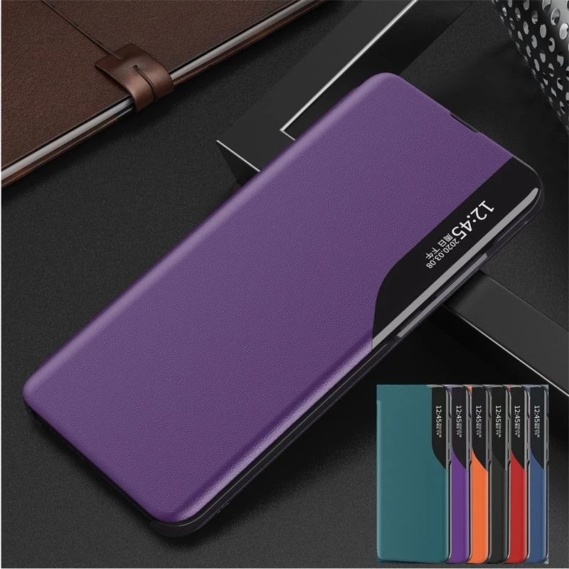 High Quality Leather Flip Case for Samsung Galaxy S21 Ultra S20 FE S10 Lite S22 Plus S9 S8 S7 Edge Cover Galaxy Note 20
