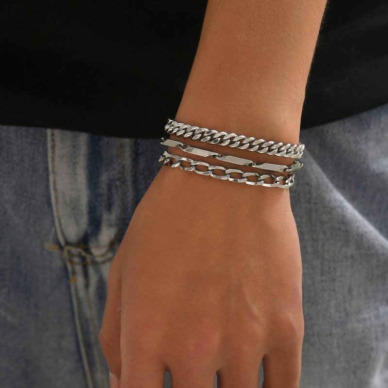 Bracelet 1 simple cold wind diamond bamboo bracelet hip-hop technology sense of hundred with titanium steel hand jewellery