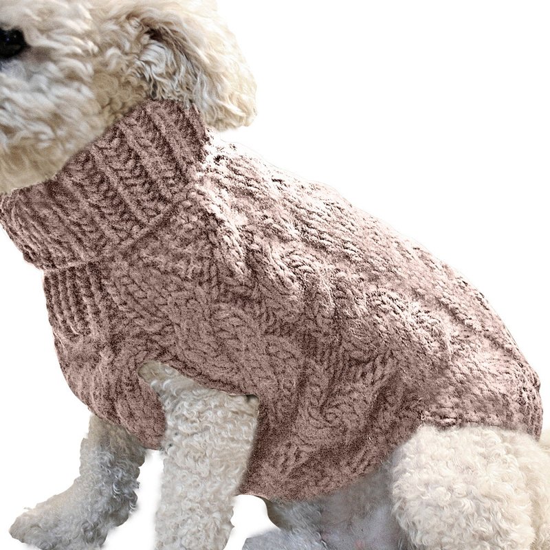 Dog Cute Pet Sweater Fashion Autumn and Winter New Pet Clothes Solid Color Twist Knitted Warm Clothing Comfortable